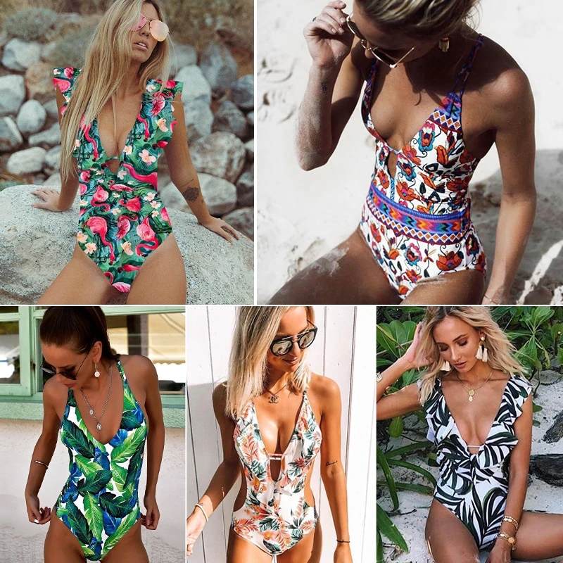 Новинка, сдельный купальник, сексуальный мультяшный принт, купальник