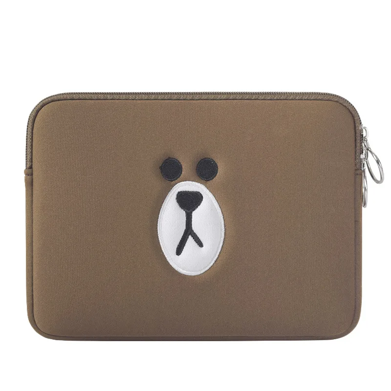 

Cartoon Liner Sleeve Cotton Zipper Laptop Sleeve for Apple IPAD 8 10 Inch Tablet Case Cover For IPAD Pro 9.7 Protective Case