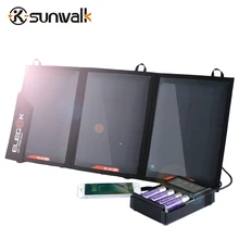 SUNWALK ELEGEEK 21W Foldable Portable Solar Panel Charger Battery 18V Solar Mobile Phone Cellphone Charger for Phones Tablets