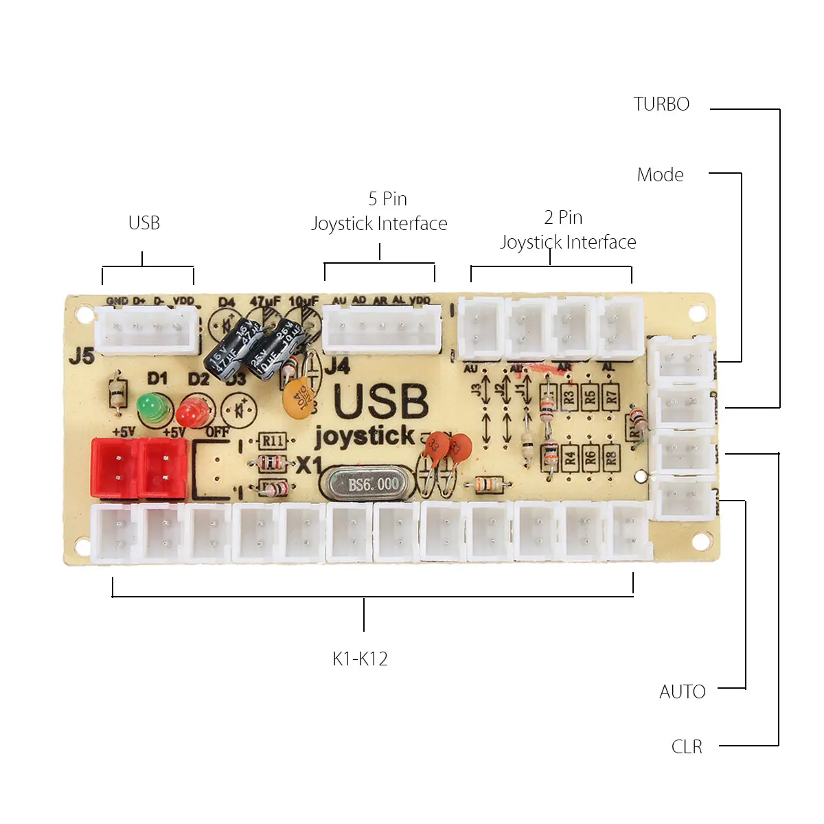 DIY джойстик аркадные наборы 2 игрока с 20 светодиодный кнопки + джойстика USB