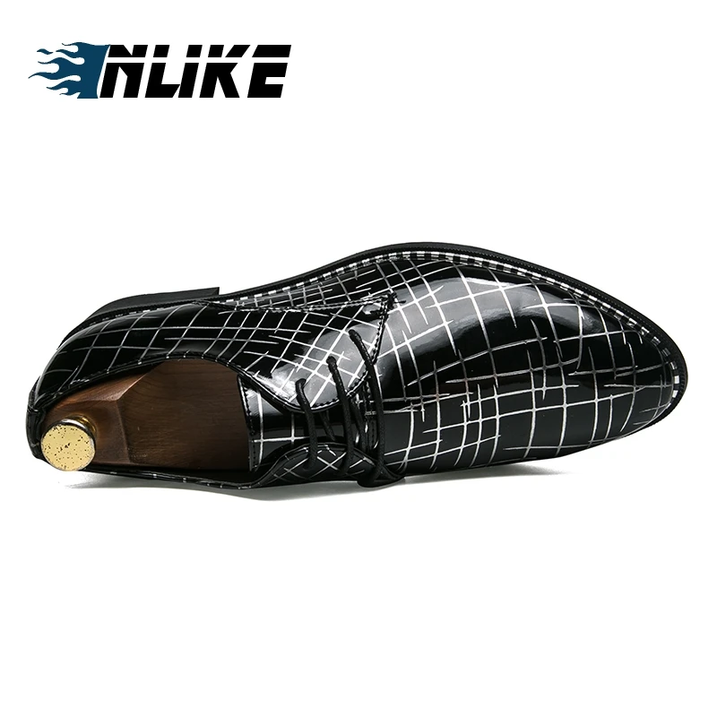 Calidad Zapatos Vestido Hombre Inlike oro Negro Suave Cuero De Charol Hombres atwxxOHqE