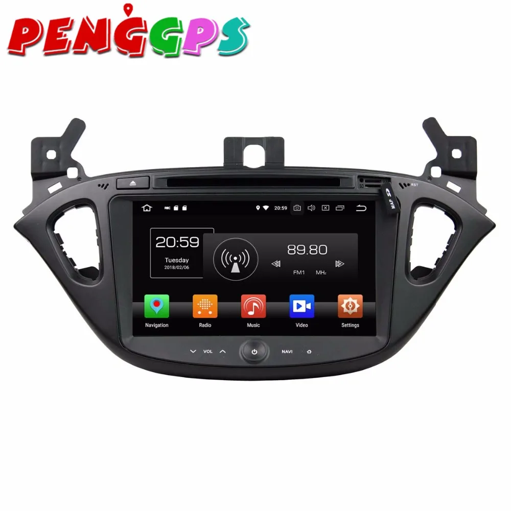 Best Android 8.0 7.1 Car DVD Player GPS Navigation Headunit For OPEL CORSA 2015 2016 2017 2018 Car Stereo Auto Multimedia Satnav Auto 1