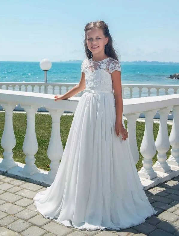 long chiffon flower girl dresses