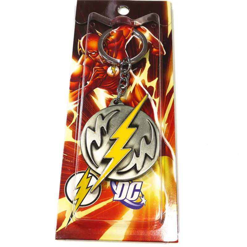 NEW The Flash Logo Metal Key chain ring High-quality 2&quot Modern silver | Украшения и аксессуары
