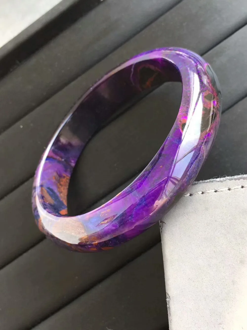 

Genuine Natural Sugilite Purple Gemstone Bangle Woman Bracelet Inner Diameter 60mm AAAAAA 14x9mm Drop Shipping