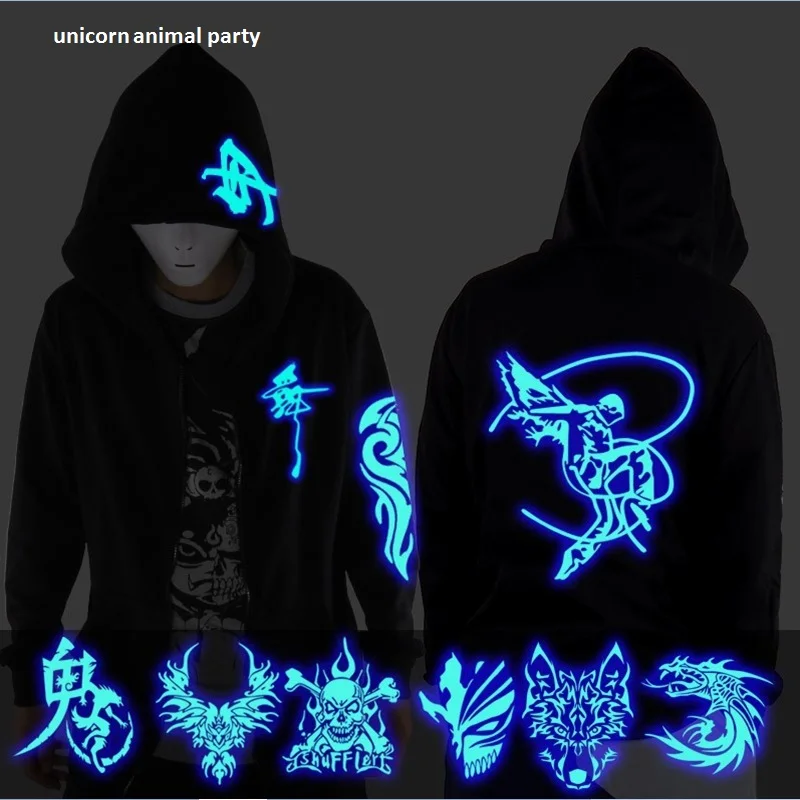 Prezzo Fantasma Passo di Danza Vestiti Trascinare Passo Costume Cappotto Allentato Anche Fantasma Con Cappuccio Cappello di Fluorescenza Servire Gli Uomini E Le Donne Giacca Studente di