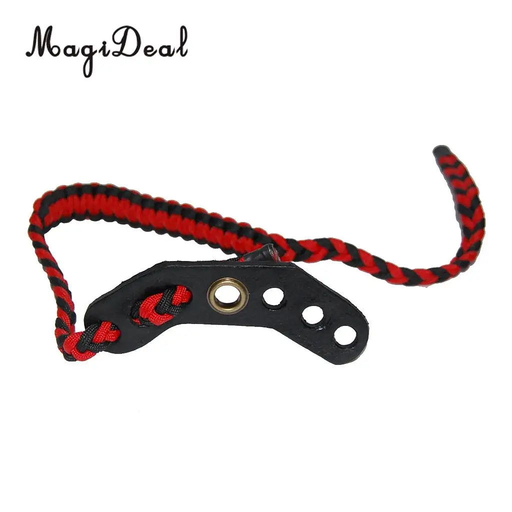 MagiDeal Ultra Durable 1Pc Archery Hunting Braided Paracord Compound Bow Adjustable Wrist Sling Strap 25cm for Shooting Sports