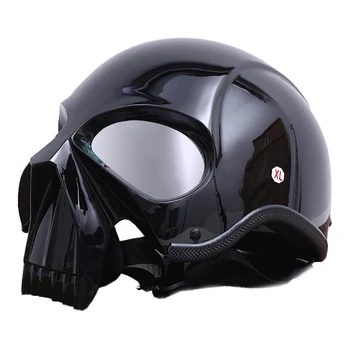 

AMZ Motorcycle Helmet Horror Skull Vintage Moto Retro Modeling Crash Helmet Motorbike Half Face Helmet For Motorcycle