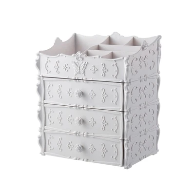 

Cosmetic storage box simple European style plastic bedroom dormitory drawer new princess household finishing storage box