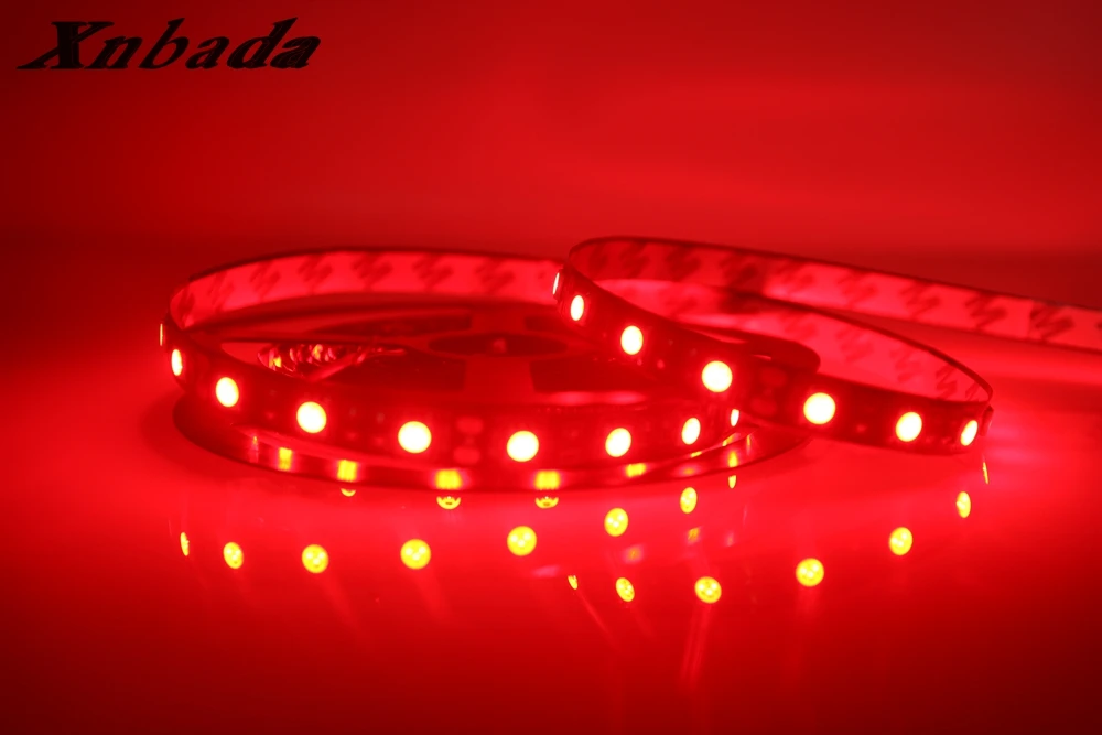 Xnbada 5050 Гибкие светодиодные полосы DC12V, w/ww/R/G/B/Y/RGB 60Led/M ЧЕРНЫЙ печатной платы светодиодные полосы свет IP30/IP65