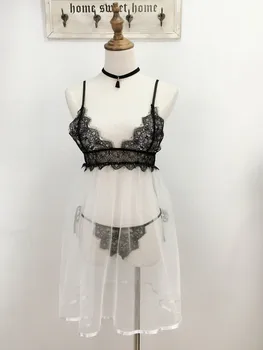 

New Lace Sexy Nightgowns Sleepshirts Sleepwear Women Night Dress Sexy Dot Lingerie Babydoll Women Summer Nightwear