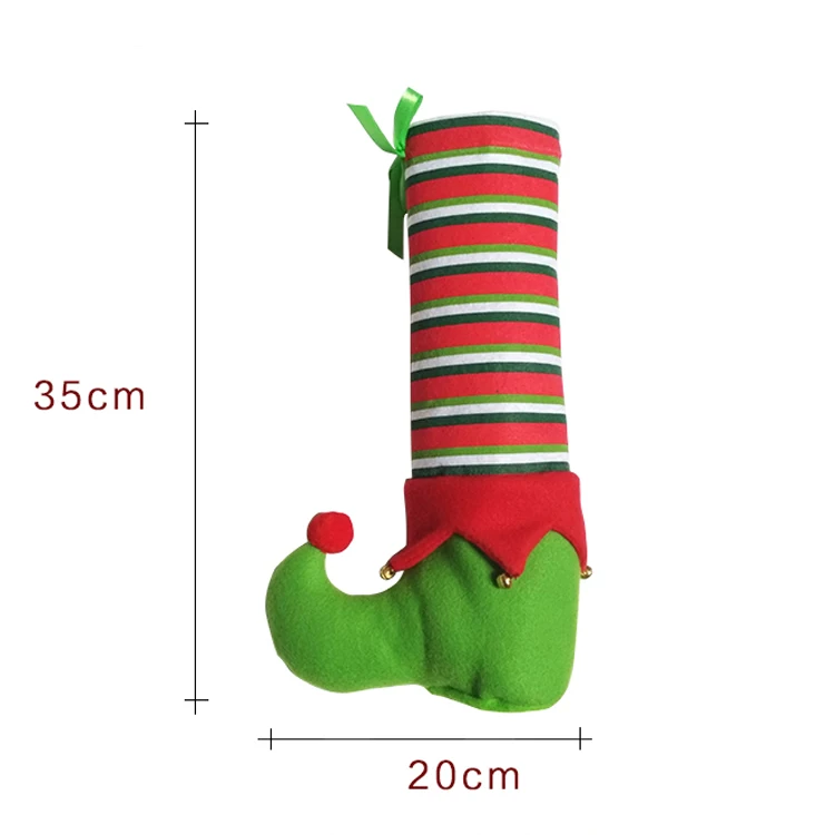 1 шт. нога эльфа стул или ножки стола покрывает рождественские вечерние рождественские носки зеленые Красные Полосатые украшения стола
