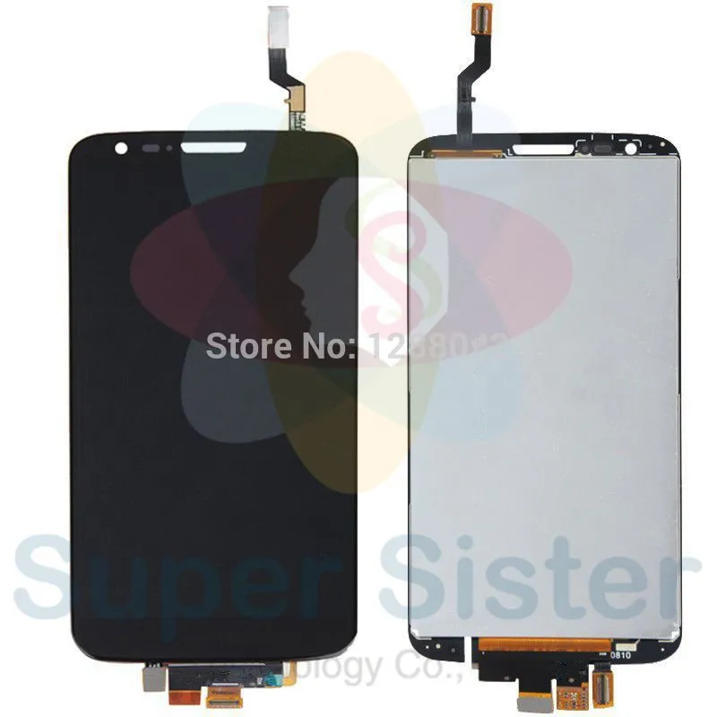 

New Black/White Touch Screen Digitizer + LCD Display Full Assembly For LG Optimus G2 LS980 VS980 Verizon Logo Free Shipping