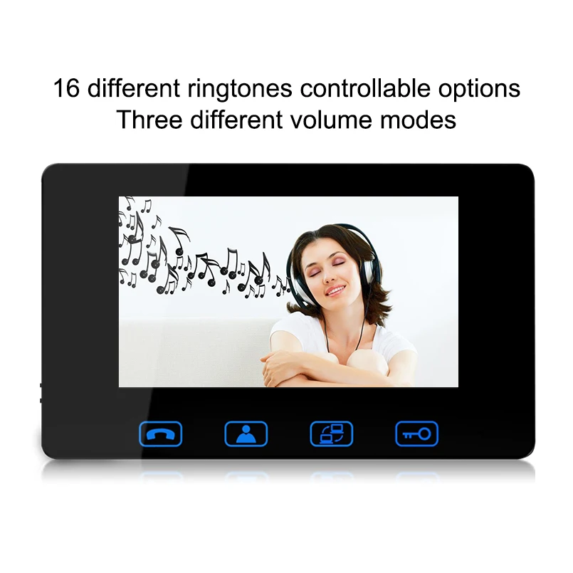 

Saful 7 inch Indoor Monitor Video Door Phone Doorbell Intercom System Video Recording Photo Taking Wall Mounting top quality