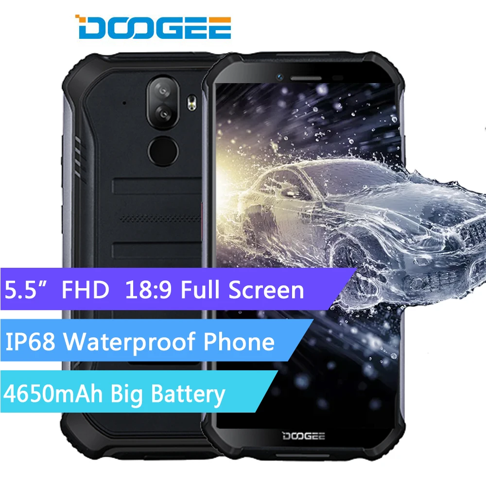 

DOOGEE S40 Rugged Android 9.0 Mobile Phone 5.5 inch Display 4650mAh MT6739 Quad Core 2GB RAM 16GB ROM 8.0MP IP68/IP69K 4GNetwork