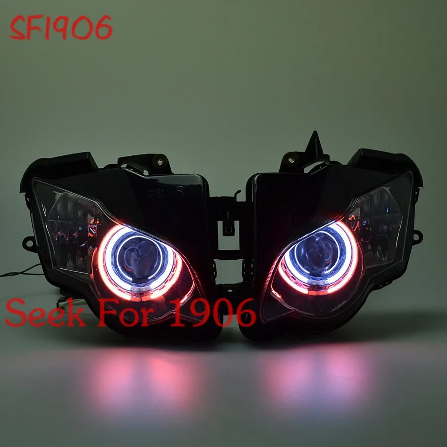 35 Вт HID двойной Halo Eyes сборка фар подходит для Honda CBR1000RR CBR1000 RR 2008-2011 белый и красный ангельские глазки