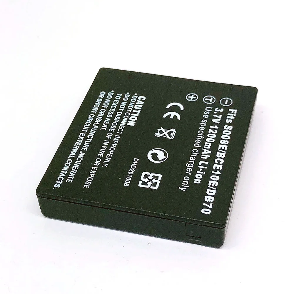 DMW-BCE10 E BP-DC6 CGA-S008 VW-VBJ10 DB-70 Батарея для цифрового фотоаппарата Panasonic DMC-FS3 FS5 FS20 FX30 FX33 FX35 FX36 FX37 FX38 FX55 FX500 FX520
