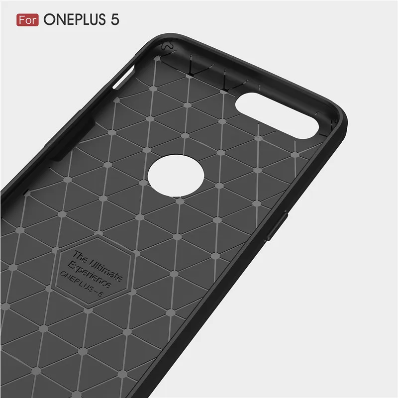 Чехол One Plus 5 Oneplus из матового углеродного волокна силикона ТПУ мягкая задняя