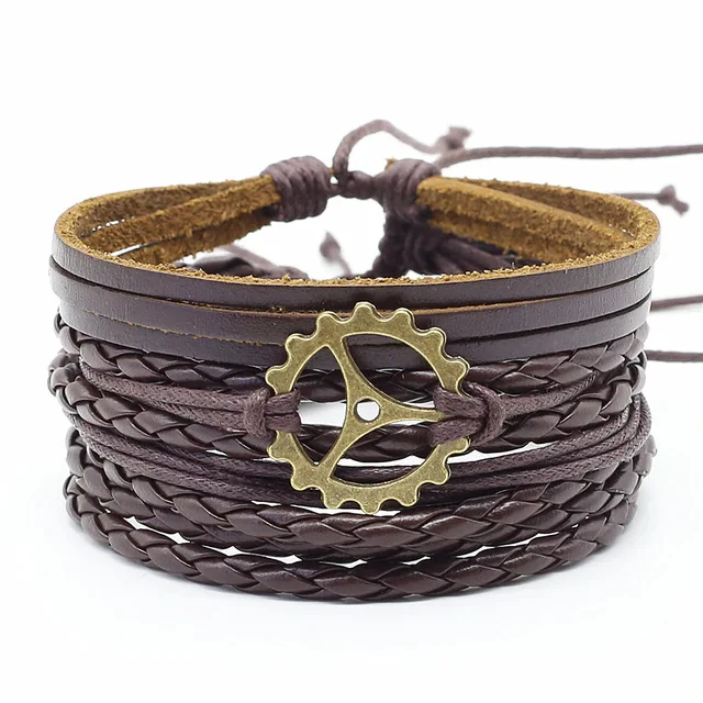 New-4-Pcs-set-Casual-Brown-Multilayer-Wrap-Bronze-Silver-Anchor-Tree-Skull-Charm-Men-Leather.jpg_640x640 (8)