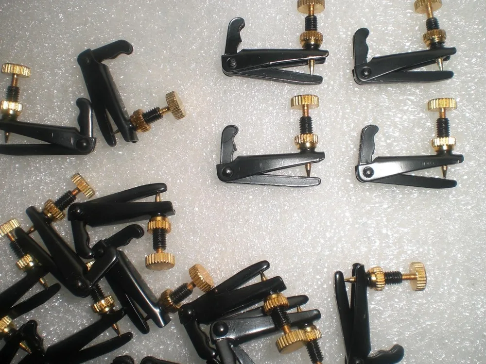

52 PCs Violin String Adjuster 3/4 to 4/4 Black gold Color fine tuner