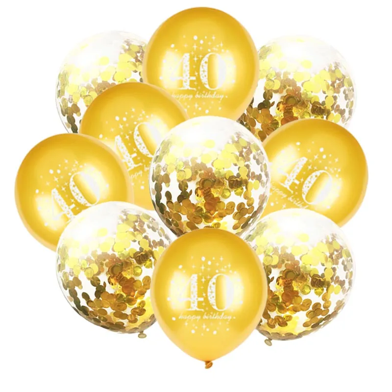 30, 40, 50, 60, 70, 80 лет воздушные шары на день рождения, декор для взрослых, золотые шары на день рождения, украшения на день рождения - Цвет: Gold Balloon 40