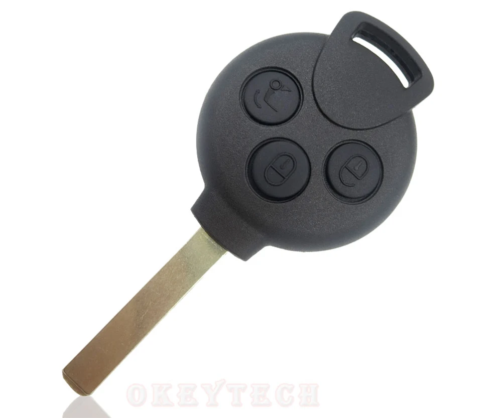 Совершенно новая Замена Корпуса Smart Remote Key Case Fob 3 Кнопка для Mercedes Benz Fortwo|button brand|button