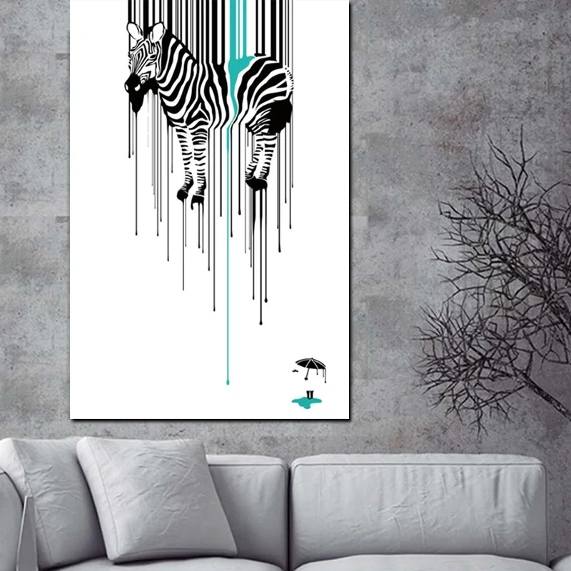 HD Print Abstract Zebra Design Abstract Oil Painting on Canvas Poster Modern Wall Picture or Living Room Sofa Cuadros Decorative