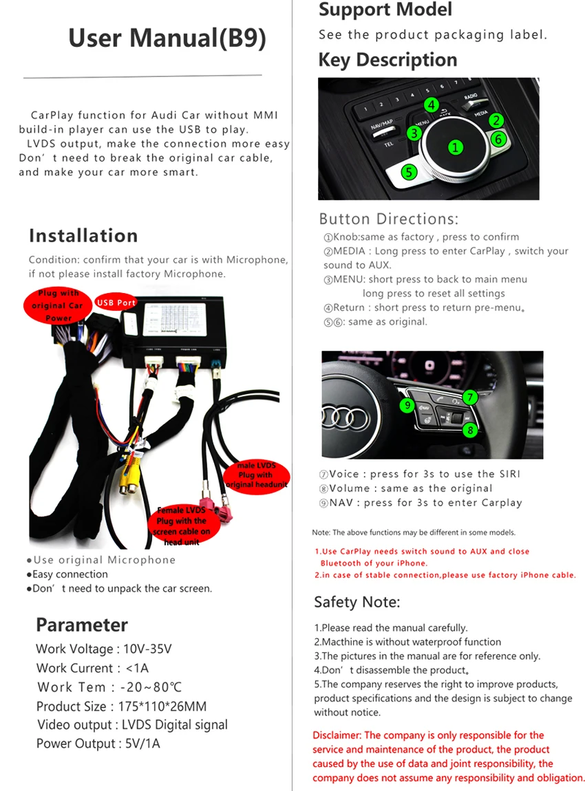 Discount 2019 New IOS Car Apple Airplay Android Auto CarPlay Box For Audi A3 A4 A5 A6 Q3 Q5 Q7 Original Screen Upgrade MMI System 10