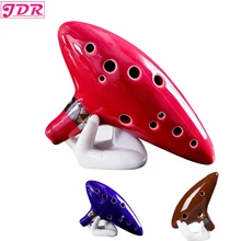 JDR ocarina 12 отверстий детские инструменты Основные инструкции и подвесная веревка для начинающих окарина Музыкальные инструменты для детей