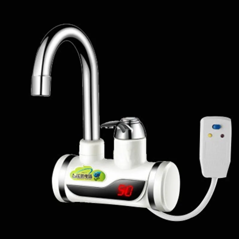 BDP3000W-2, защита от утечки земли, цифровой дисплей мгновенный кран горячей воды, кран с электронагревателем, кухонный кран водонагреватель - Цвет: Leaka lateral inflow