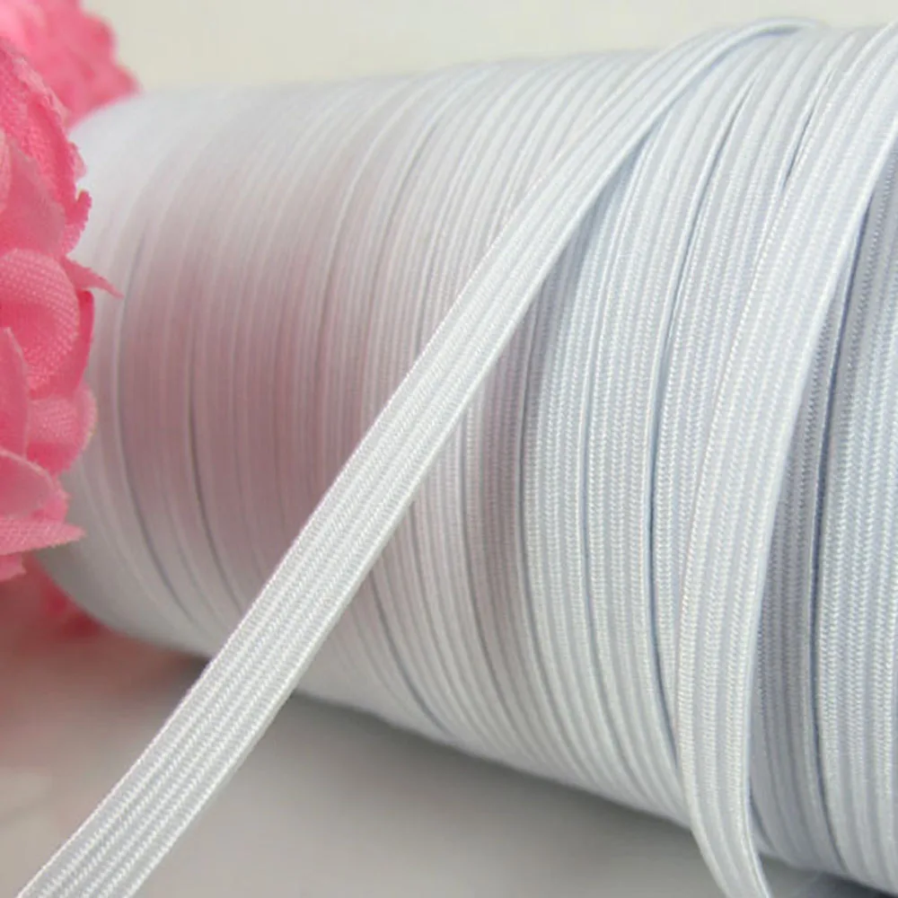 100yard Black Elastic Braided Soft Knitted Braided Elastic For Sewing