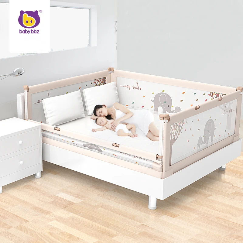Babybbz Baby Bed Playpen Safety Gate Protection For Child Heighten Crib Rails Guard Pure Steel Vertical Lift 1 5 2m Bed Fence Baby Playpens Aliexpress