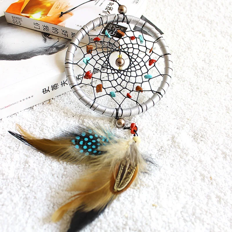 

Home Wall Natural Stones Hanging Wind Chimes Decor Car Handicrafts Dreamcatcher Decorations Children's Living Room Dream Catcher