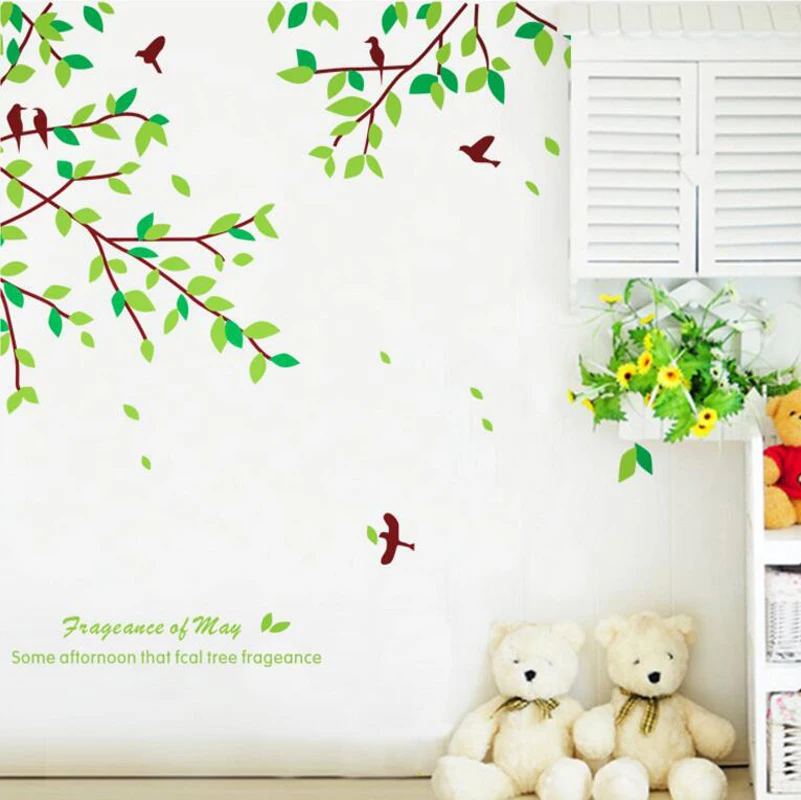 Home decoration tree branch wall stickers removable nature wall decals