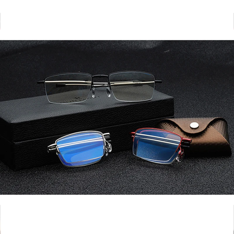 

Folding Blue Light Blocking Progressive Multifocal Reading Glasses Women Men Hyperopia Eyeglasses Look Near Far Spectacles L3