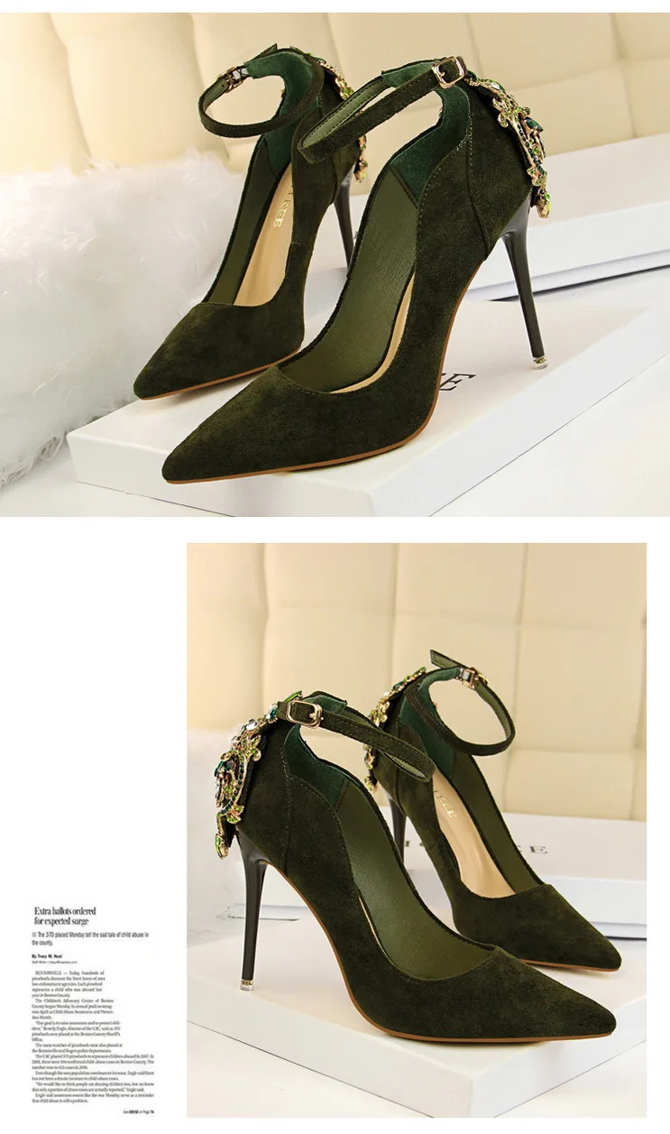 Pointed Pumps Women Shoes 10.5CM Thin Heels