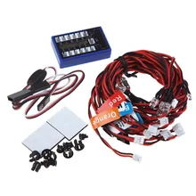 No Solder 12 LED Flashing Light Realistic Highlight Kit for 1 10 RC Car Truck