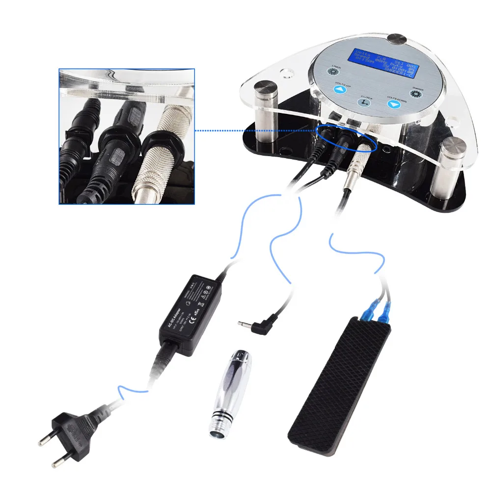 

Complete Tattoo Kits Digital Intelligent Permanent Makeup eyebrow lip machine Kit Swiss Motor Gun + Power Supply + Needles