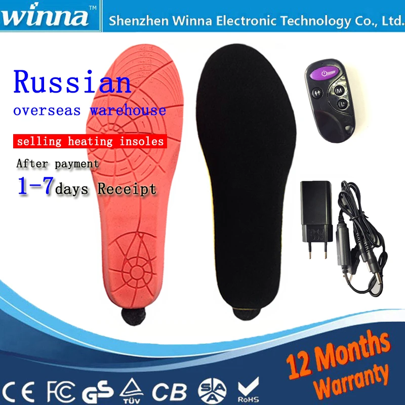 ==> [Free Shipping] Buy Best Electronic heating Insoles With Wireless winter Remote Control Battery Powered pad for men and women large EUR Size 41-46 Online with LOWEST Price | 32821686777