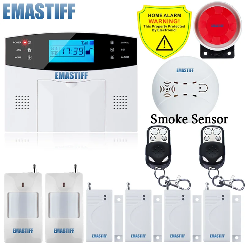 IOS Android APP Wired Wireless Home Security Tuya WIFI PSTN GSM Alarm System Intercom Remote Control Autodial Siren Sensor Kit smart alarm keypad Alarms & Sensors