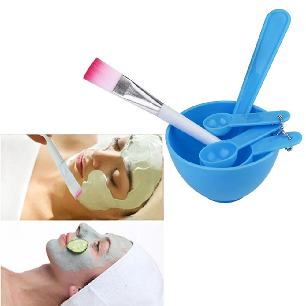 4 in 1 DIY Facial Beauty Mask Bowl Women Cosmetic Makeup Tool with Brush Mixed Stir Spatula
