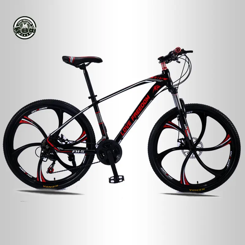 Love Freedom 21 speed 26 inch mountain bike bicycles double disc brakes student bike Bicicleta road bike Free Delivery