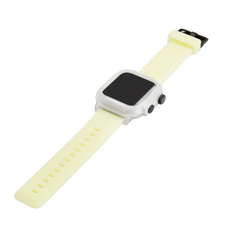 Силиконовые спортивные Ремешки для наручных часов для Apple Watch, версии 4/3/2/1 Водонепроницаемый чехол наручных ремешка для наручных часов Iwatch, Series44/42 мм для плавания Защитный чехол