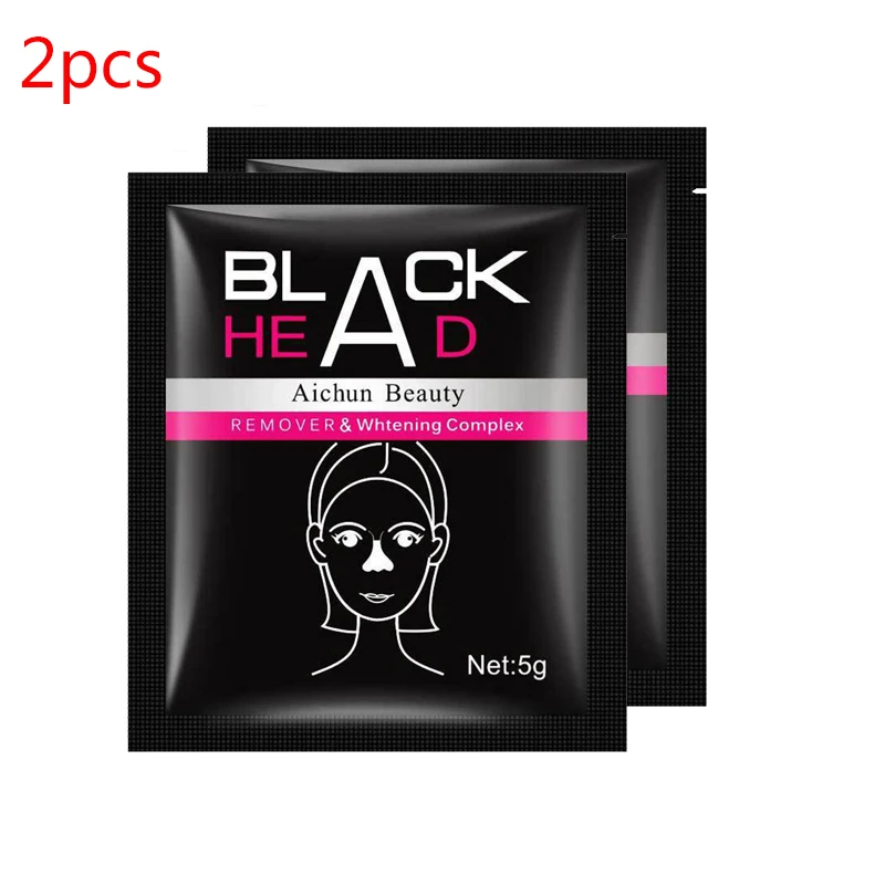 Маска для удаления черных точек для лица, для восстановления носа, для глубокой очистки, для ухода за кожей, отшелушивающие маски, очищающие уголь, черная грязь, красота лица - Цвет: 2pc