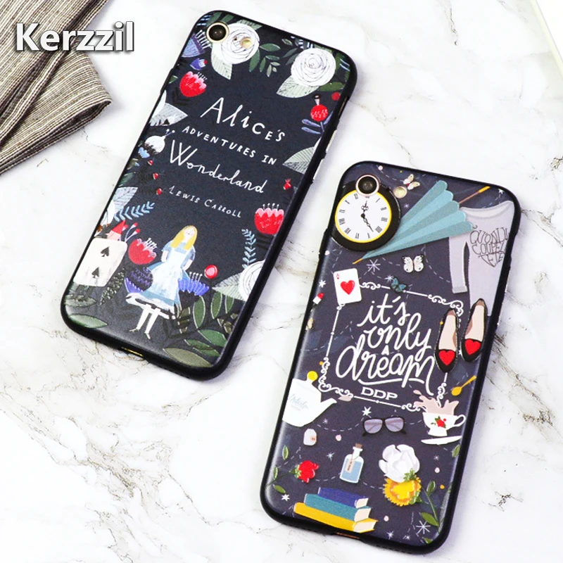 Kerzzil 3D рельефный мультяшный чехол для iPhone 7 6 8 Plus милый будильник Мечта принцессы X