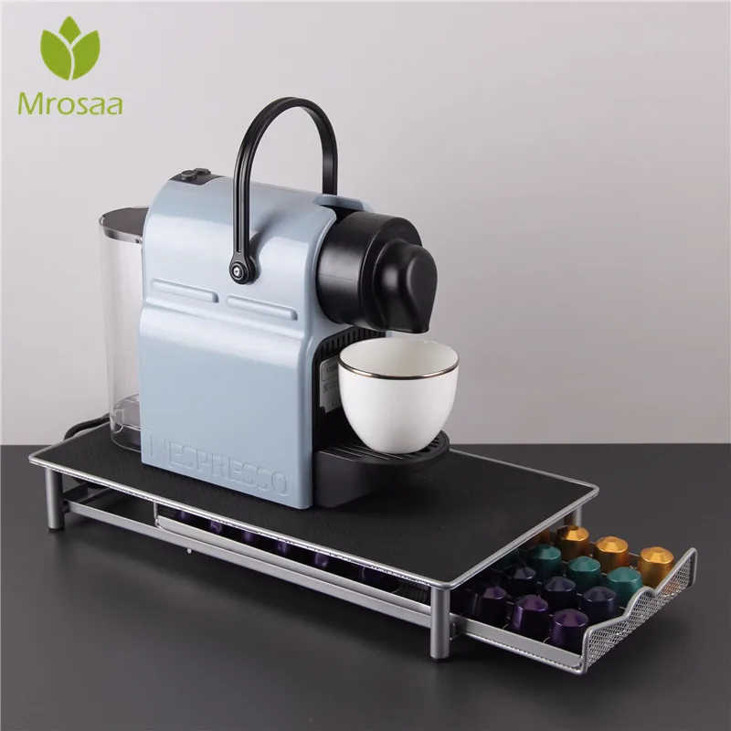 36 чашка капсулы кофе nespresso держатель; для хранения стойки ящики Нержавеющая сталь Кофе держатель для капсул Организация дело - изображение