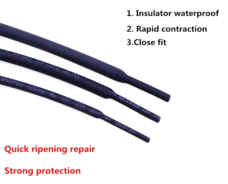 1 м/лот 2:1 черный цвет мм 5 2 3 4 6 термоусадочная трубка|heat shrink tubing 6mm|5mm tubetube |