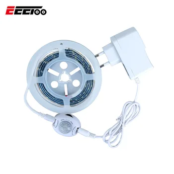 

DC 12V PIR Motion Sensor LED Strip 1.5m Cabinet Stripe Light Tape Led Bed Lamp For Closet Wardrobe Stairs 110V-220V Power Supply