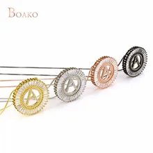 26 букв, ожерелье для женщин, серебро, розовое золото, черный цвет, диск, кубический цирконий, ожерелье s алфавит, мужские хип-хоп ювелирные изделия Z4