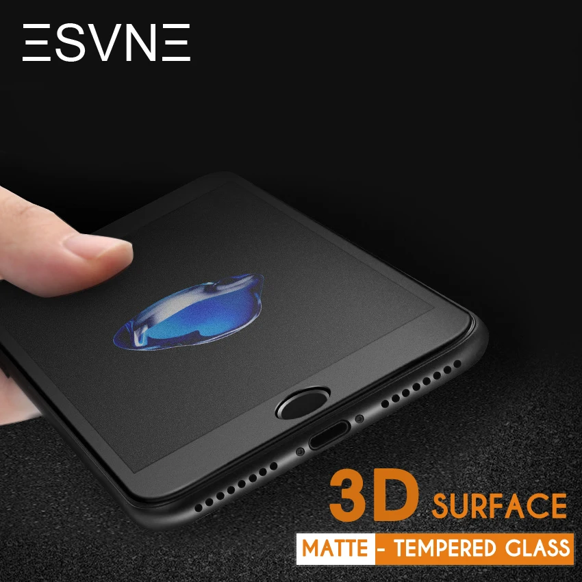 ESVNE 3D изогнутые матовые закаленное стекло для защитное на айфон 6 7 Премиум фильм 9H